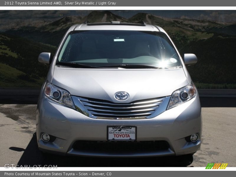 Silver Sky Metallic / Light Gray 2012 Toyota Sienna Limited AWD