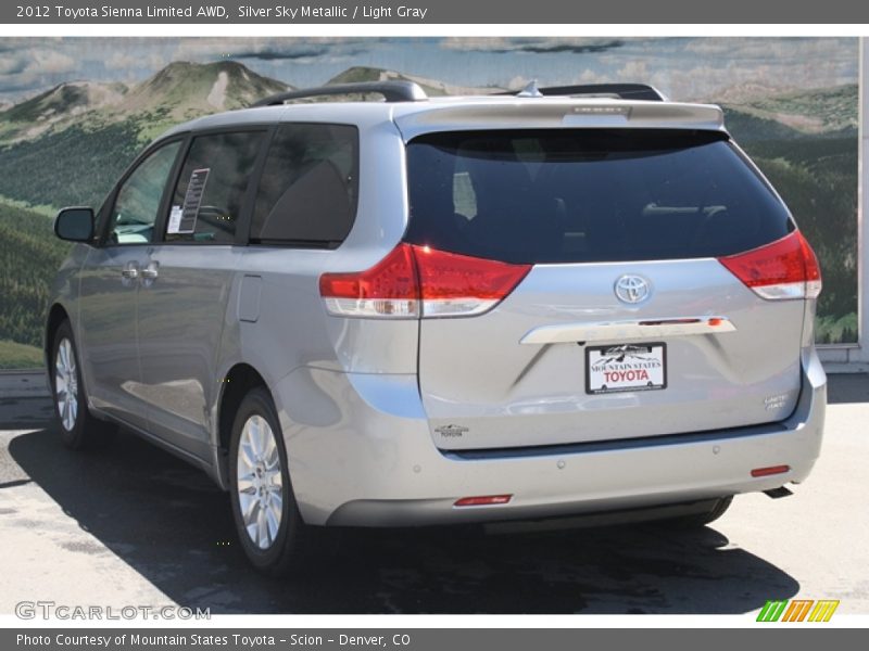 Silver Sky Metallic / Light Gray 2012 Toyota Sienna Limited AWD