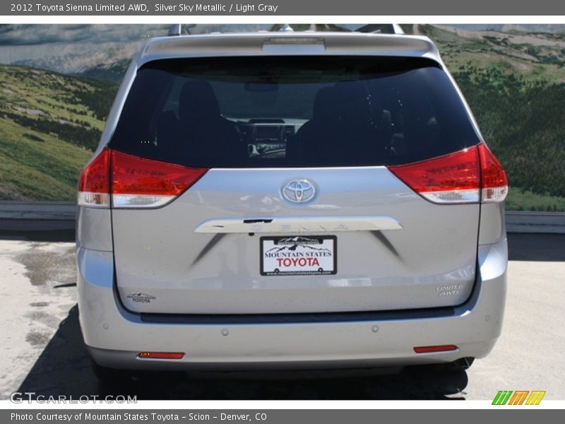 Silver Sky Metallic / Light Gray 2012 Toyota Sienna Limited AWD