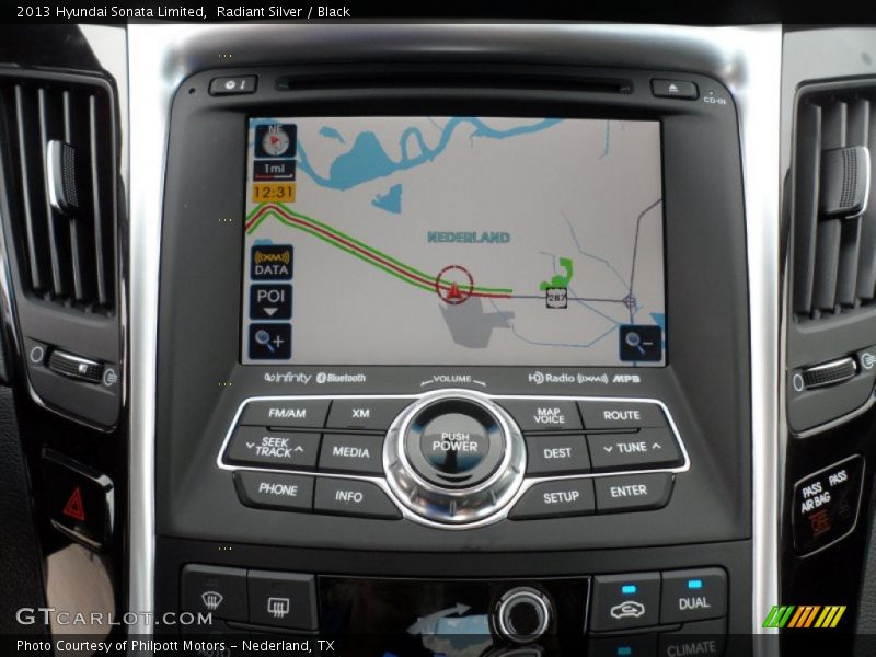 Radiant Silver / Black 2013 Hyundai Sonata Limited