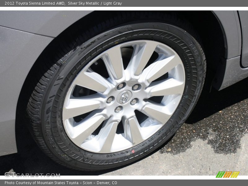 Silver Sky Metallic / Light Gray 2012 Toyota Sienna Limited AWD
