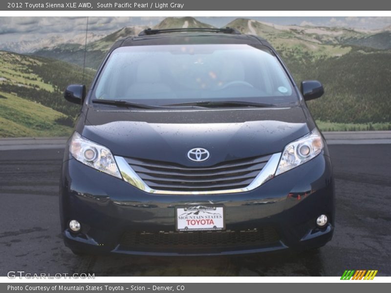 South Pacific Pearl / Light Gray 2012 Toyota Sienna XLE AWD