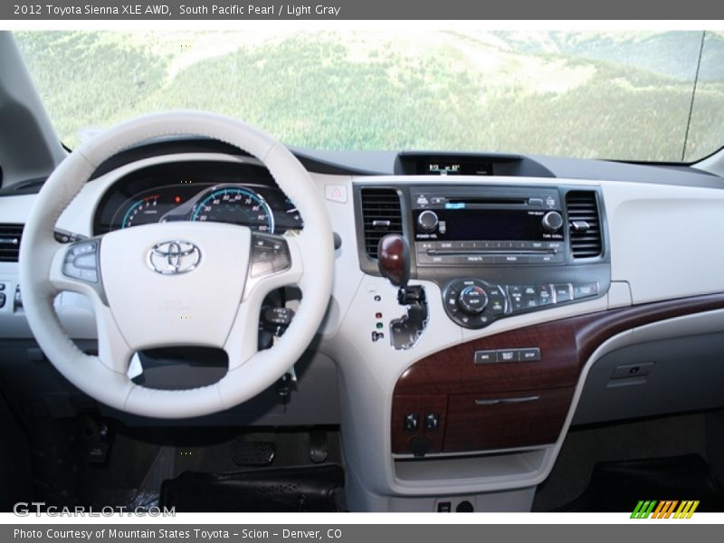 South Pacific Pearl / Light Gray 2012 Toyota Sienna XLE AWD