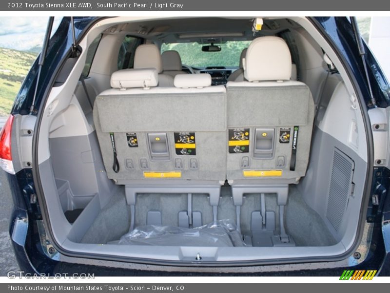 South Pacific Pearl / Light Gray 2012 Toyota Sienna XLE AWD