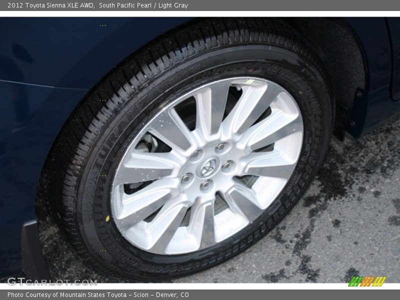 South Pacific Pearl / Light Gray 2012 Toyota Sienna XLE AWD