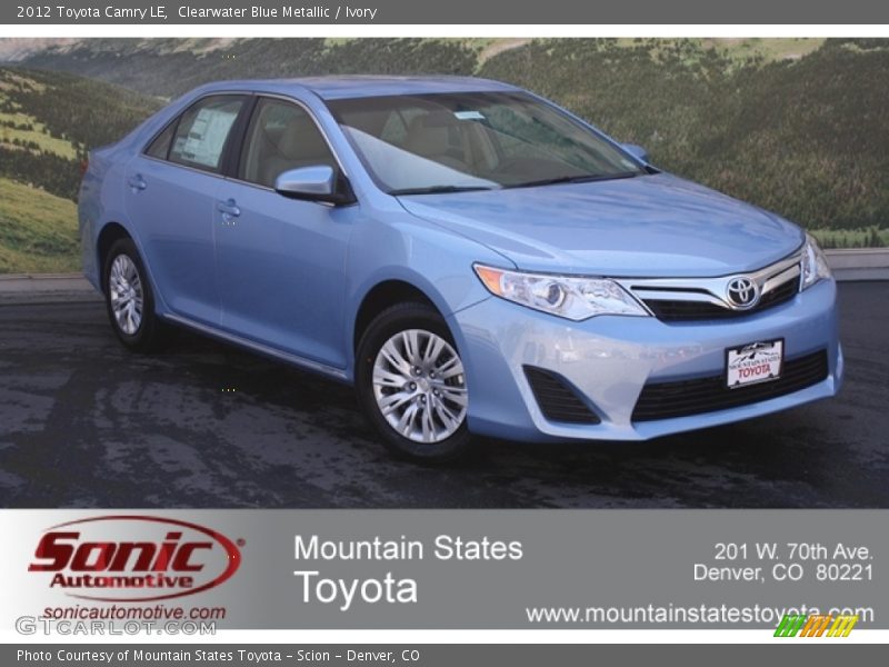 Clearwater Blue Metallic / Ivory 2012 Toyota Camry LE