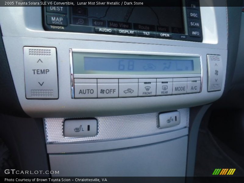 Controls of 2005 Solara SLE V6 Convertible