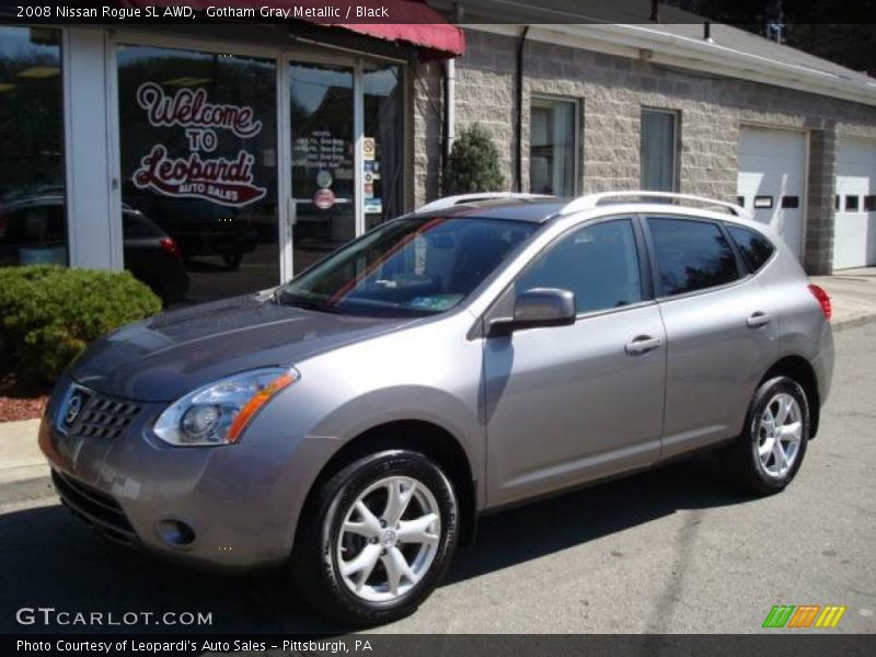 Gotham Gray Metallic / Black 2008 Nissan Rogue SL AWD
