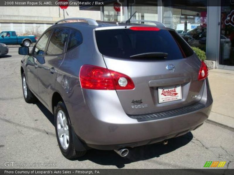 Gotham Gray Metallic / Black 2008 Nissan Rogue SL AWD