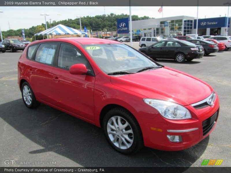 Chilipepper Red / Black 2009 Hyundai Elantra Touring