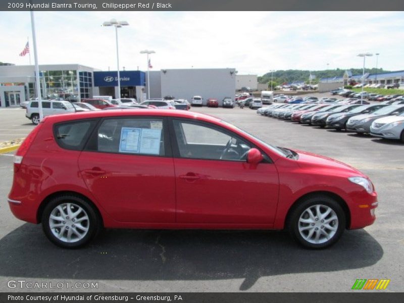 Chilipepper Red / Black 2009 Hyundai Elantra Touring
