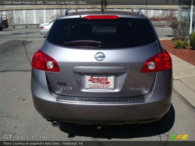Gotham Gray Metallic / Black 2008 Nissan Rogue SL AWD