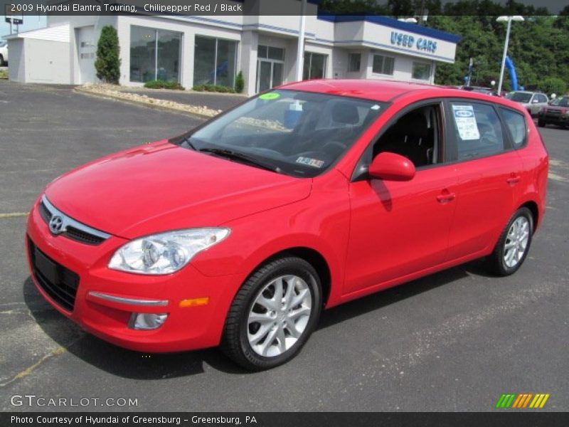Chilipepper Red / Black 2009 Hyundai Elantra Touring