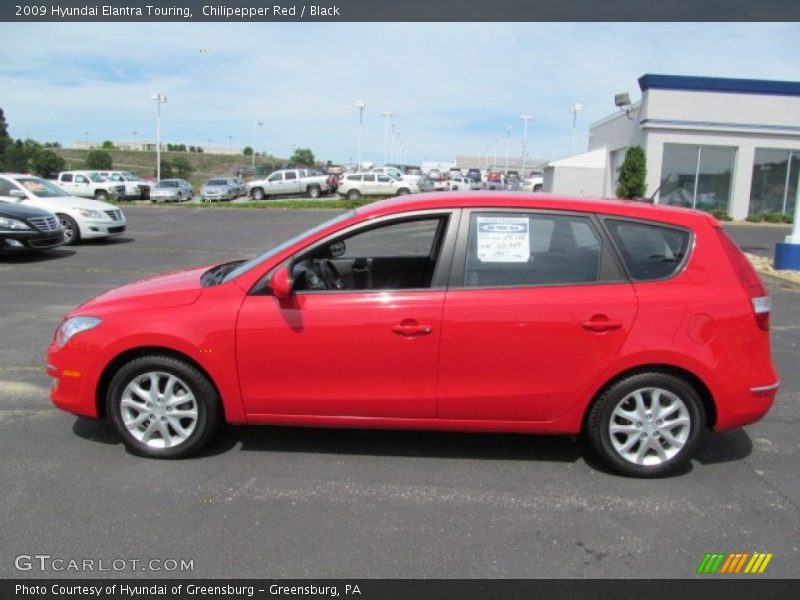 Chilipepper Red / Black 2009 Hyundai Elantra Touring