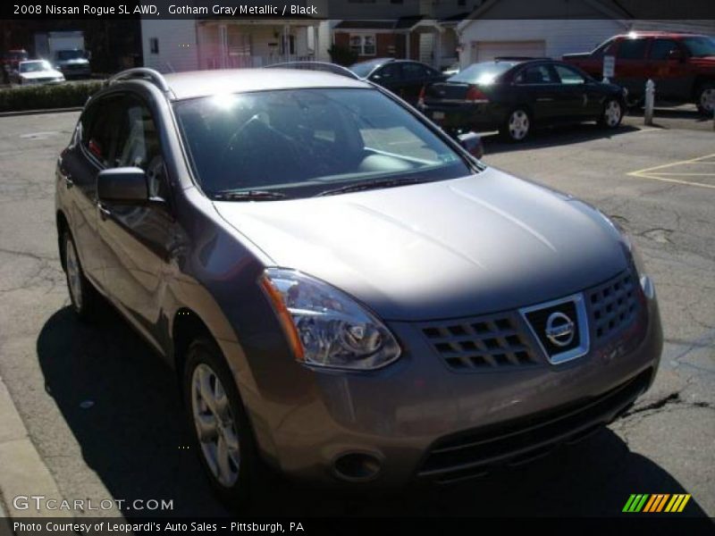 Gotham Gray Metallic / Black 2008 Nissan Rogue SL AWD