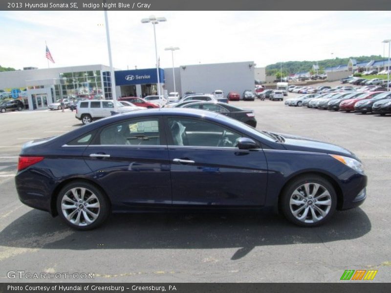 Indigo Night Blue / Gray 2013 Hyundai Sonata SE