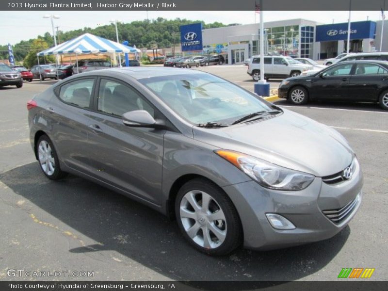 Harbor Gray Metallic / Black 2013 Hyundai Elantra Limited