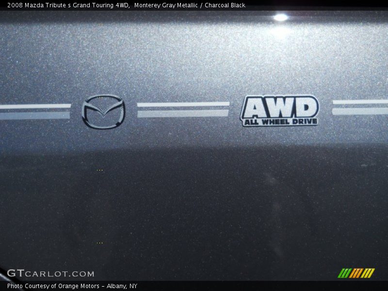 Monterey Gray Metallic / Charcoal Black 2008 Mazda Tribute s Grand Touring 4WD