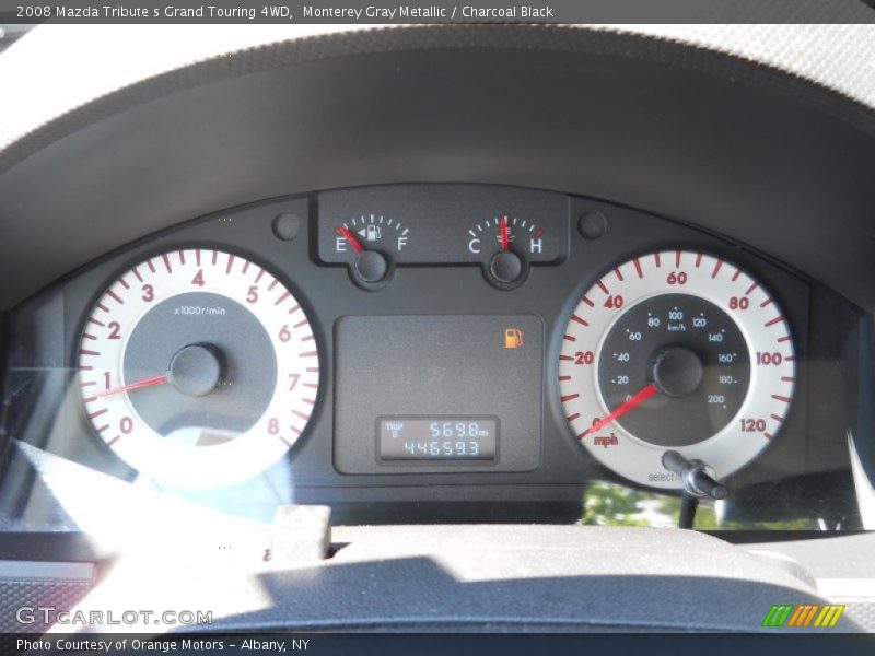 Monterey Gray Metallic / Charcoal Black 2008 Mazda Tribute s Grand Touring 4WD