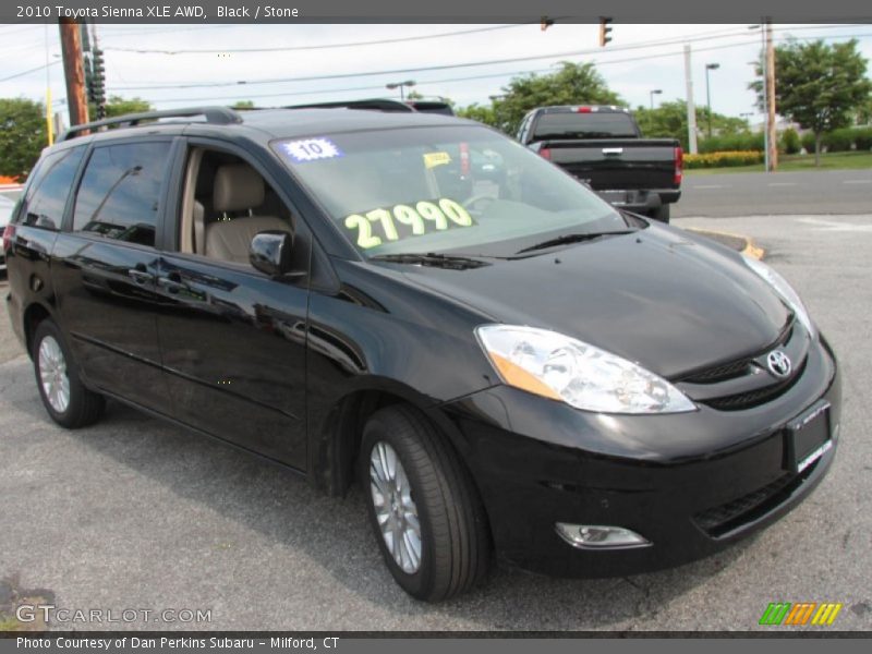 Black / Stone 2010 Toyota Sienna XLE AWD