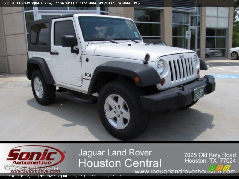 Stone White / Dark Slate Gray/Medium Slate Gray 2008 Jeep Wrangler X 4x4