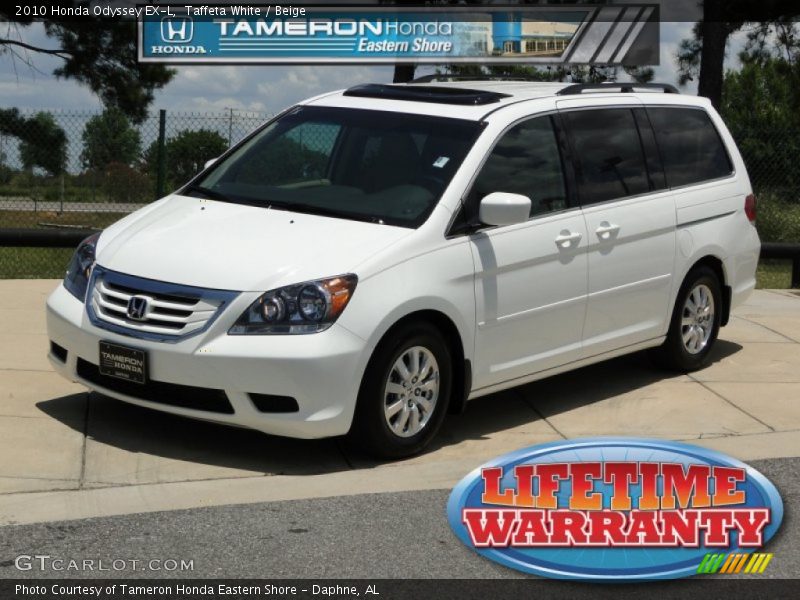 Taffeta White / Beige 2010 Honda Odyssey EX-L