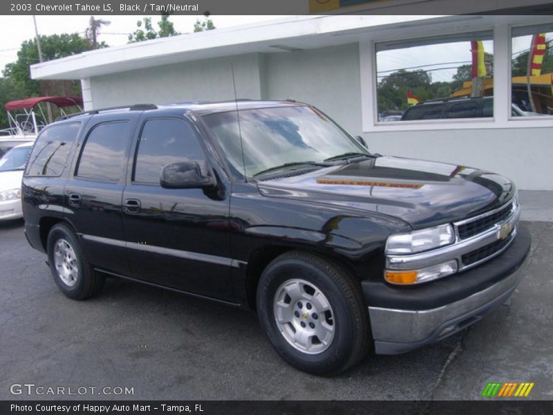 Black / Tan/Neutral 2003 Chevrolet Tahoe LS