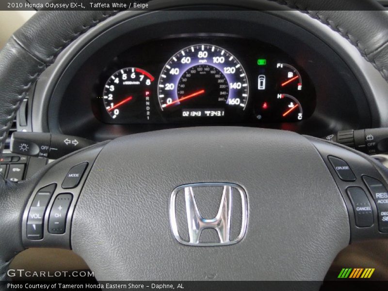 Taffeta White / Beige 2010 Honda Odyssey EX-L