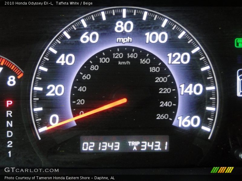 Taffeta White / Beige 2010 Honda Odyssey EX-L