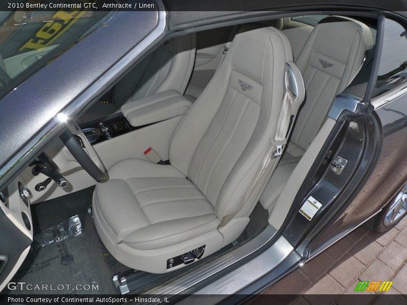 Front Seat of 2010 Continental GTC 