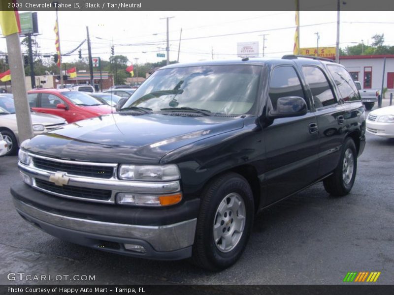 Black / Tan/Neutral 2003 Chevrolet Tahoe LS