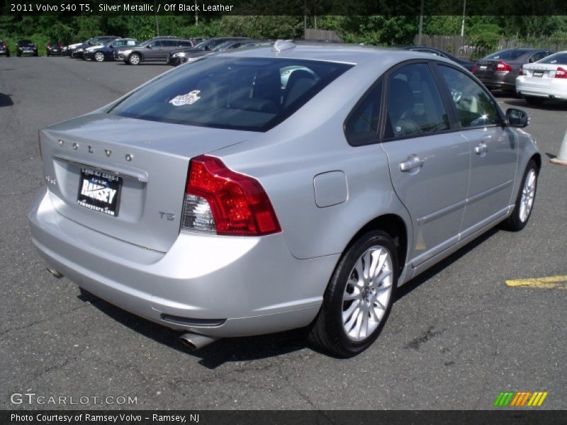 Silver Metallic / Off Black Leather 2011 Volvo S40 T5