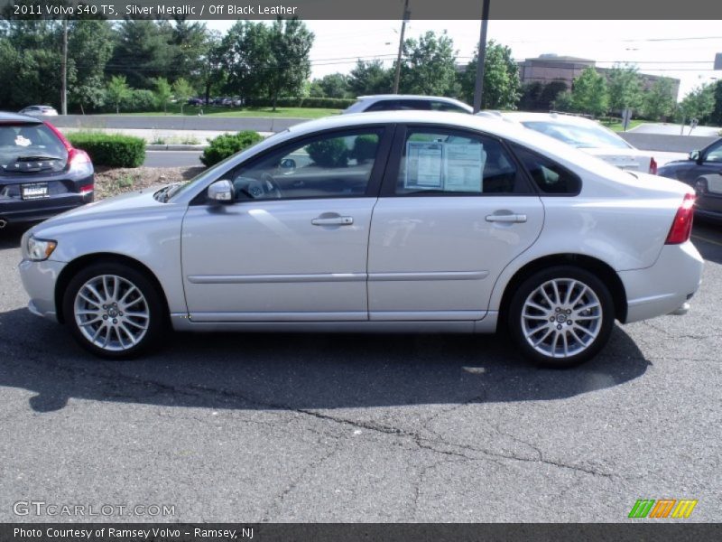 Silver Metallic / Off Black Leather 2011 Volvo S40 T5