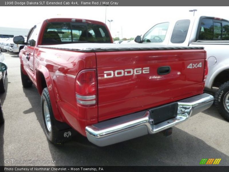 Flame Red / Mist Gray 1998 Dodge Dakota SLT Extended Cab 4x4