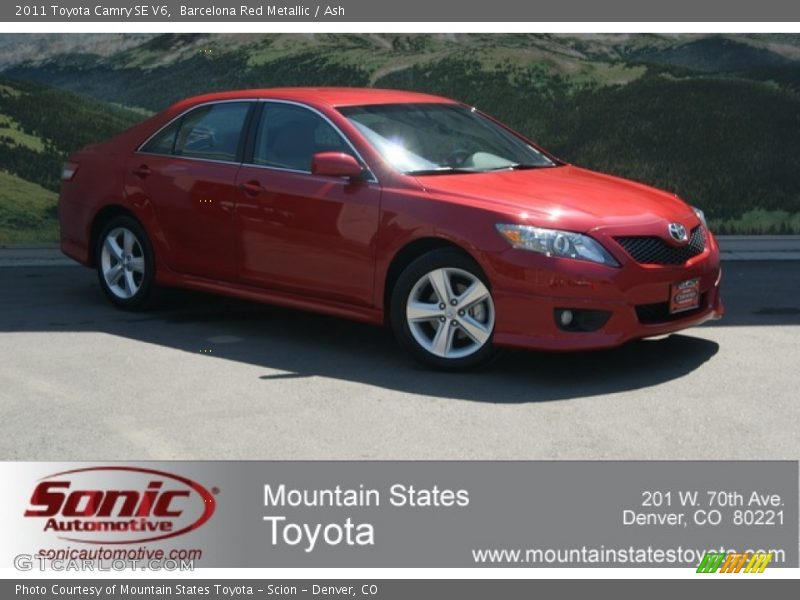 Barcelona Red Metallic / Ash 2011 Toyota Camry SE V6