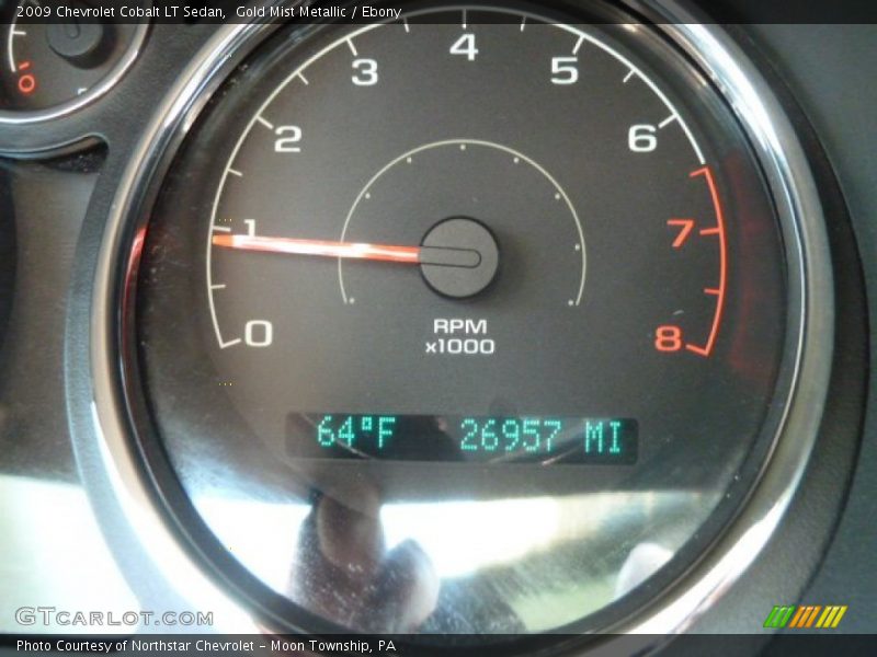 Gold Mist Metallic / Ebony 2009 Chevrolet Cobalt LT Sedan