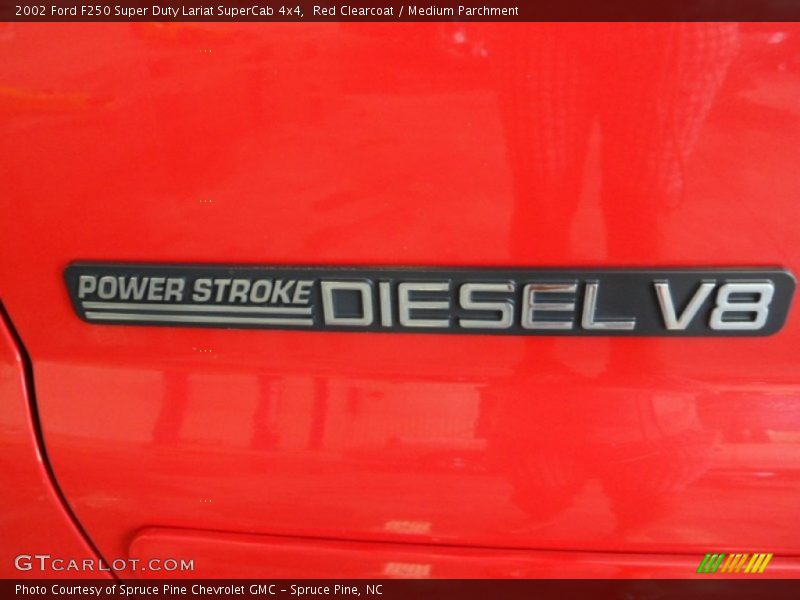 Red Clearcoat / Medium Parchment 2002 Ford F250 Super Duty Lariat SuperCab 4x4