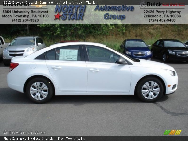 Summit White / Jet Black/Medium Titanium 2012 Chevrolet Cruze LS