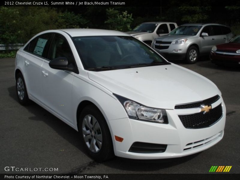 Summit White / Jet Black/Medium Titanium 2012 Chevrolet Cruze LS