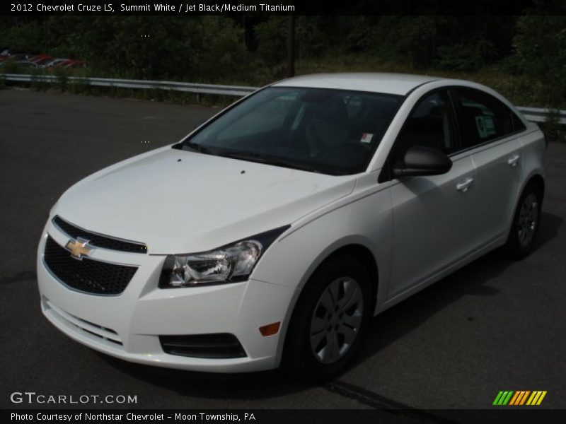 Summit White / Jet Black/Medium Titanium 2012 Chevrolet Cruze LS