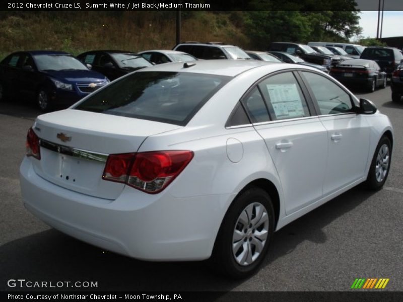 Summit White / Jet Black/Medium Titanium 2012 Chevrolet Cruze LS