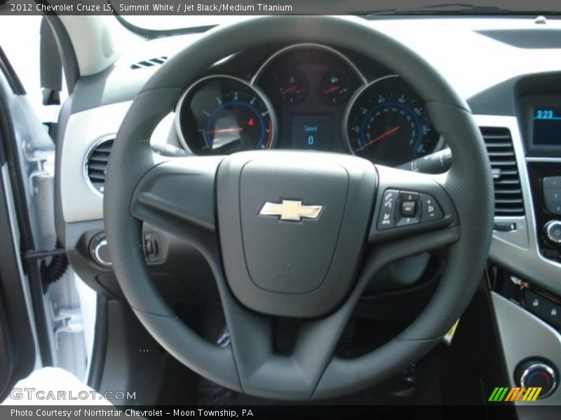 Summit White / Jet Black/Medium Titanium 2012 Chevrolet Cruze LS
