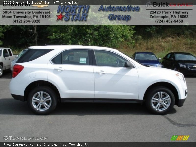 Summit White / Jet Black 2012 Chevrolet Equinox LS