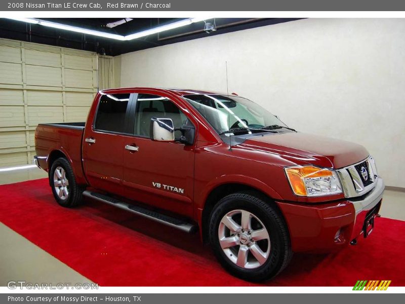 Red Brawn / Charcoal 2008 Nissan Titan LE Crew Cab