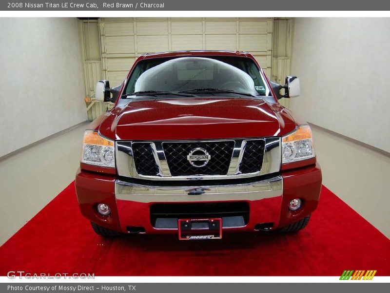 Red Brawn / Charcoal 2008 Nissan Titan LE Crew Cab
