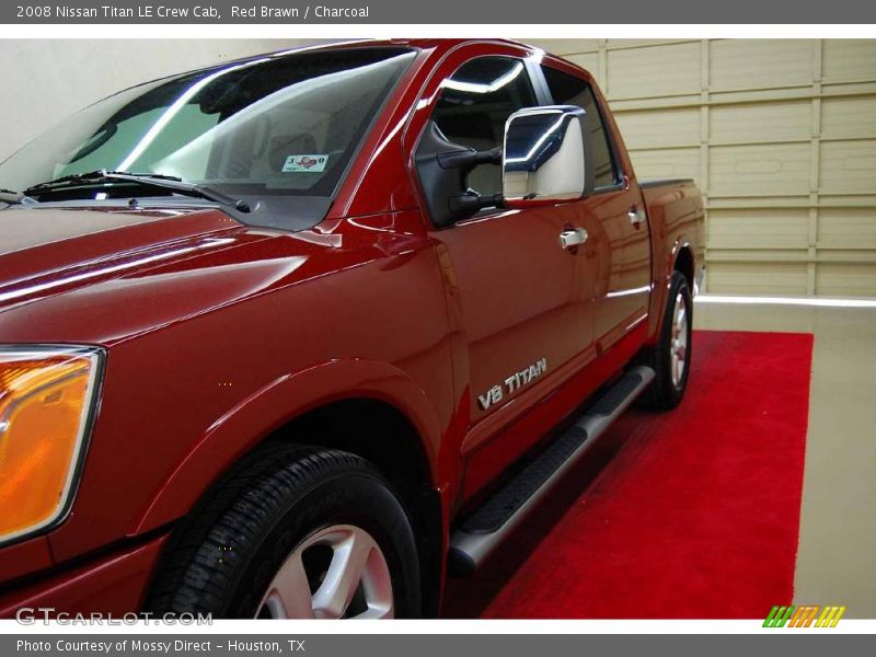 Red Brawn / Charcoal 2008 Nissan Titan LE Crew Cab