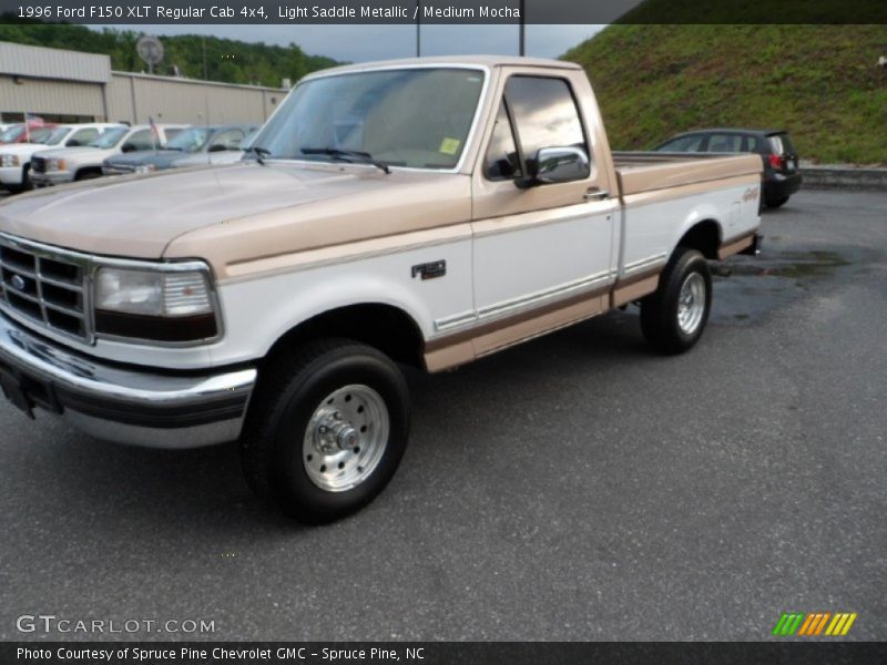 Light Saddle Metallic / Medium Mocha 1996 Ford F150 XLT Regular Cab 4x4