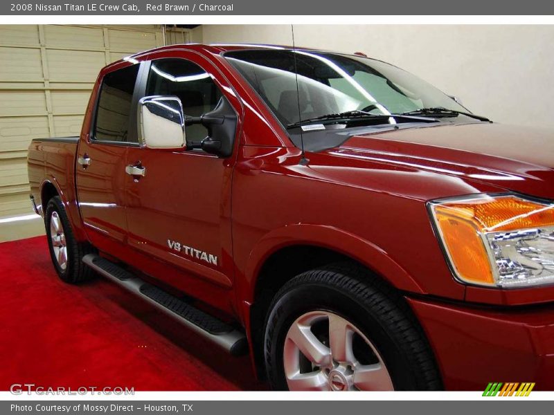 Red Brawn / Charcoal 2008 Nissan Titan LE Crew Cab