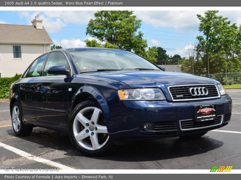 Moro Blue Pearl Effect / Platinum 2005 Audi A4 3.0 quattro Sedan