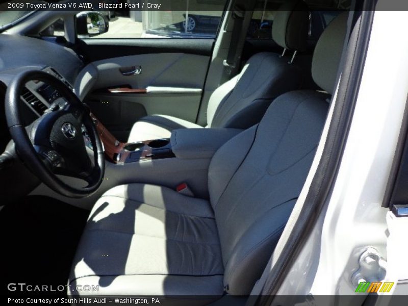 Blizzard Pearl / Gray 2009 Toyota Venza V6 AWD